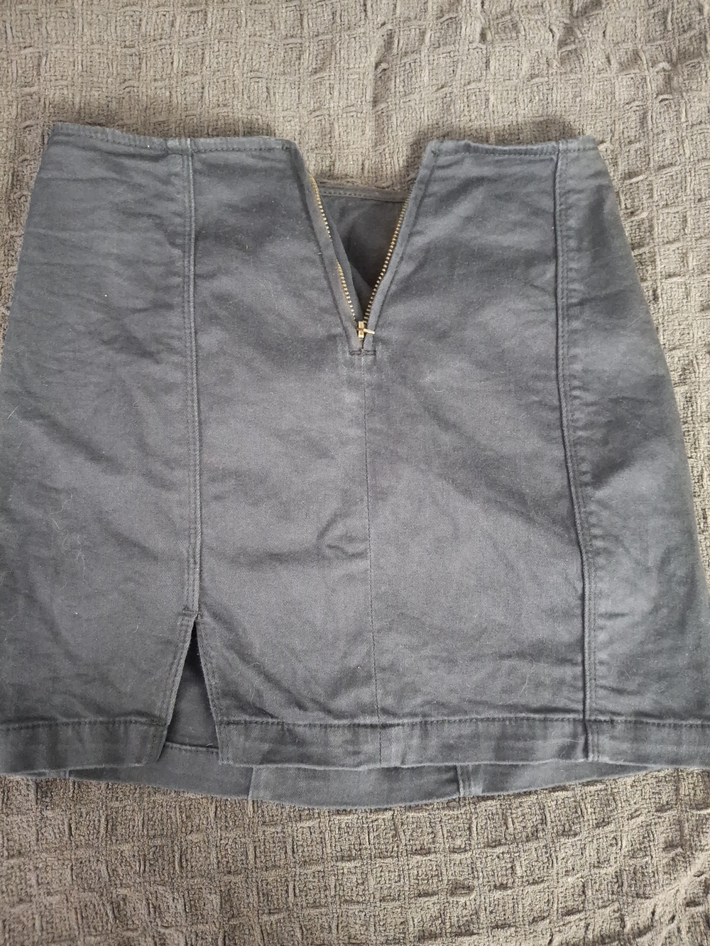 PacSun Black Mini Skirt with Front V-Zip